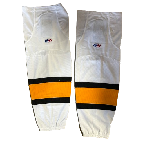 OHL - Chaussettes de hockey en tricot athlétique (blanc/noir/jaune)